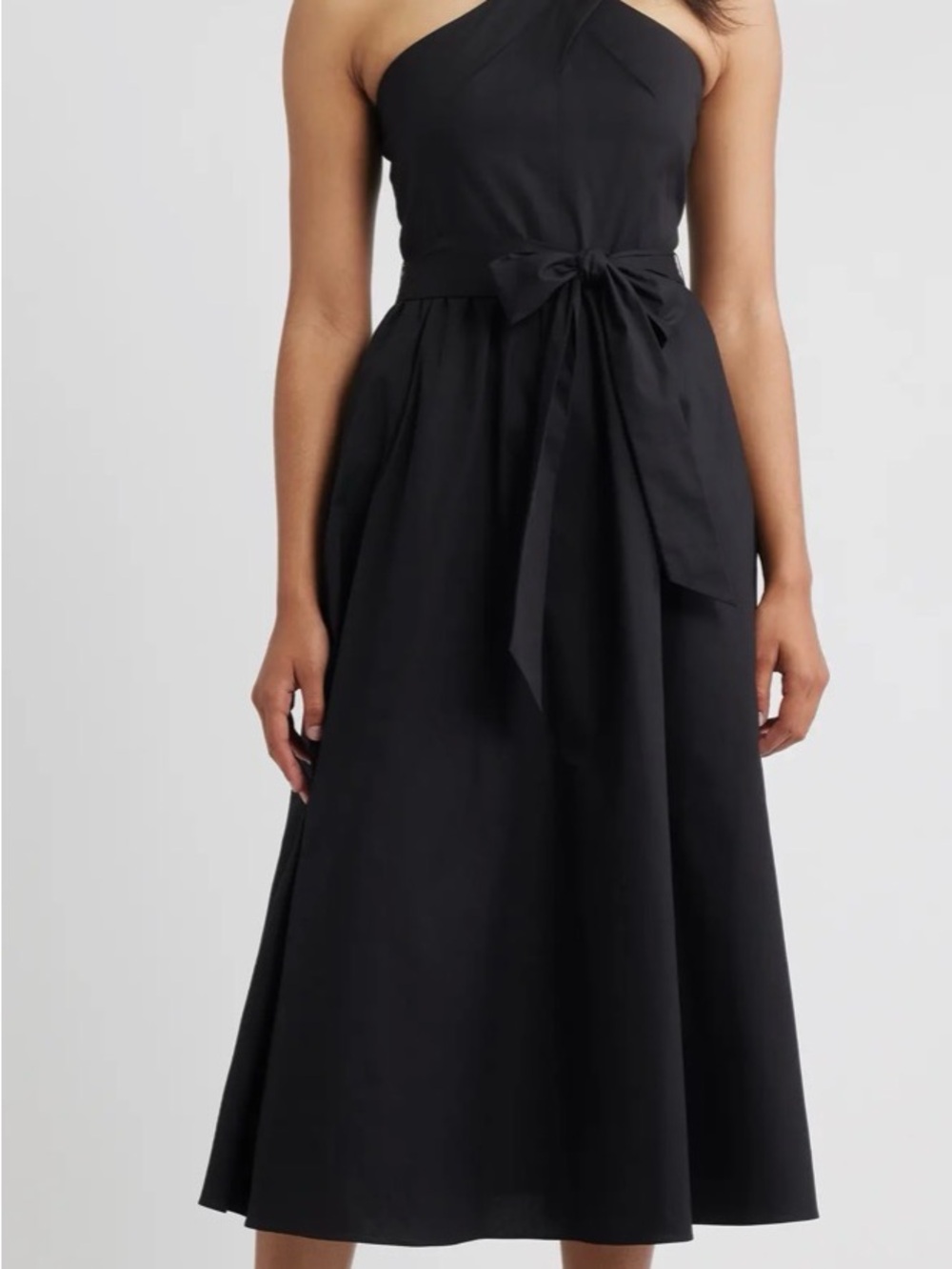 Anne Klein Black Criss-cross Midi Dress